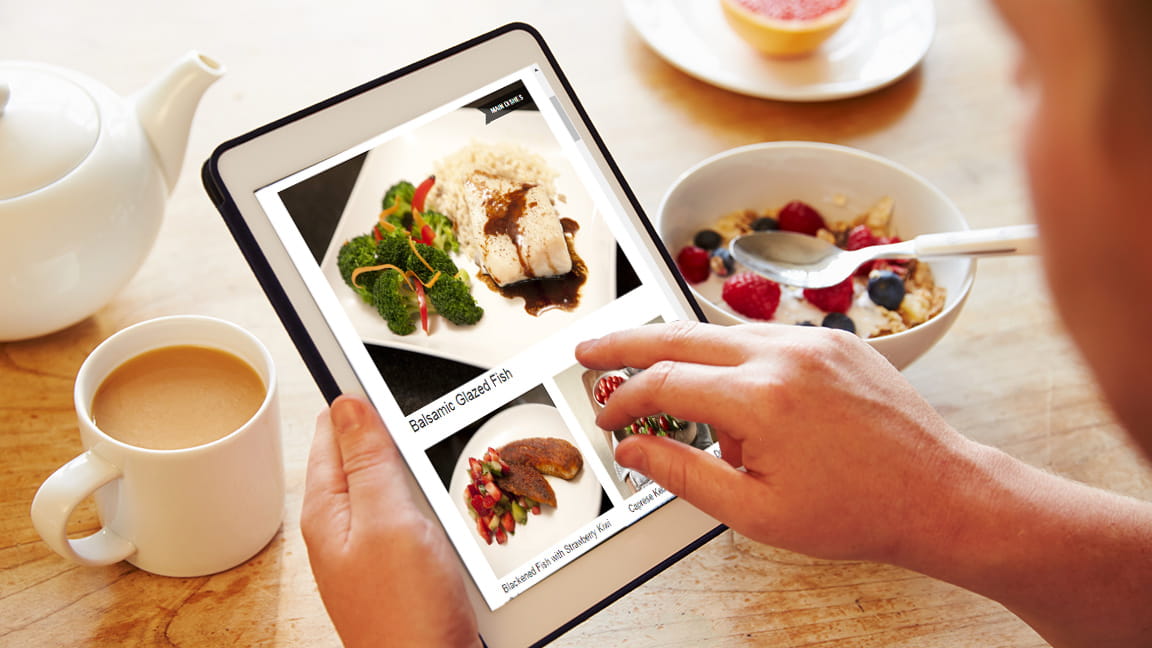 meal planning using a tablet