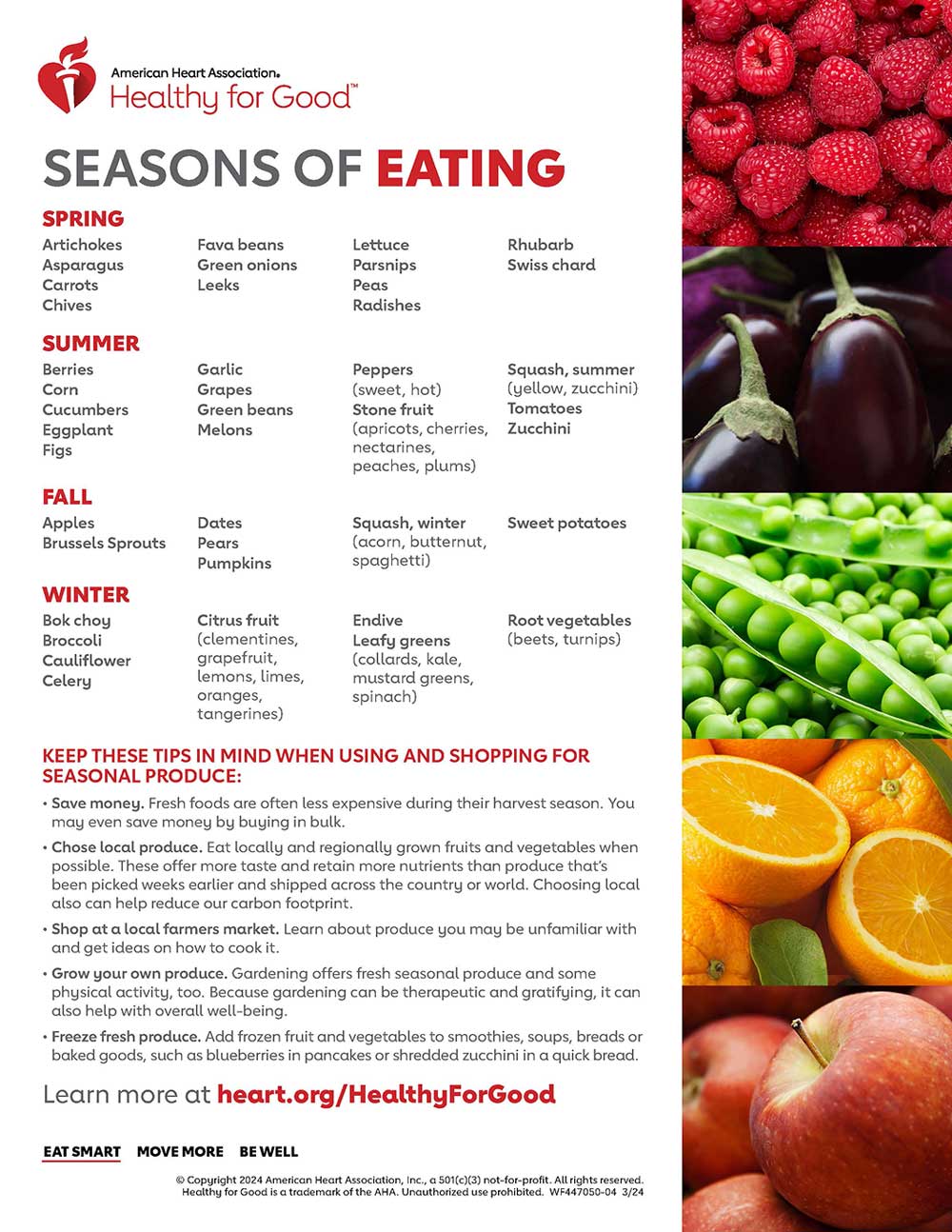 Infografía de Alimentos estacionales