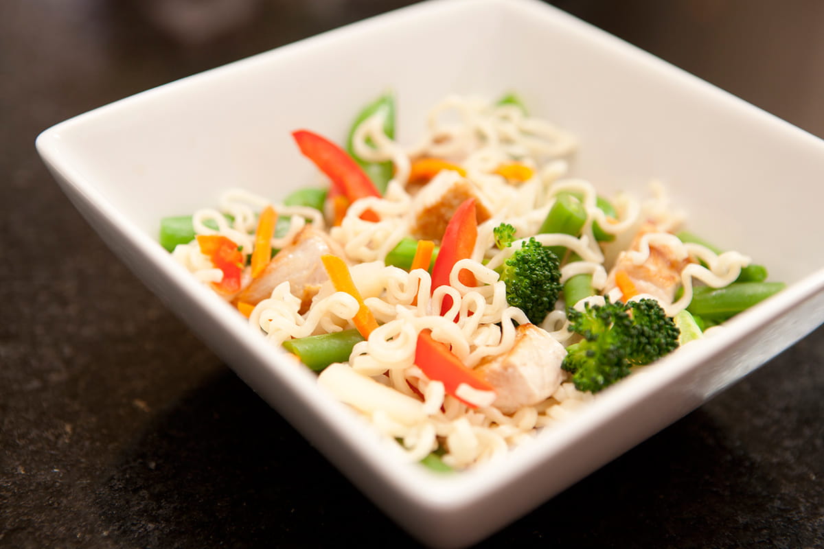 Asian Style Noodles with Pork and Vegetables