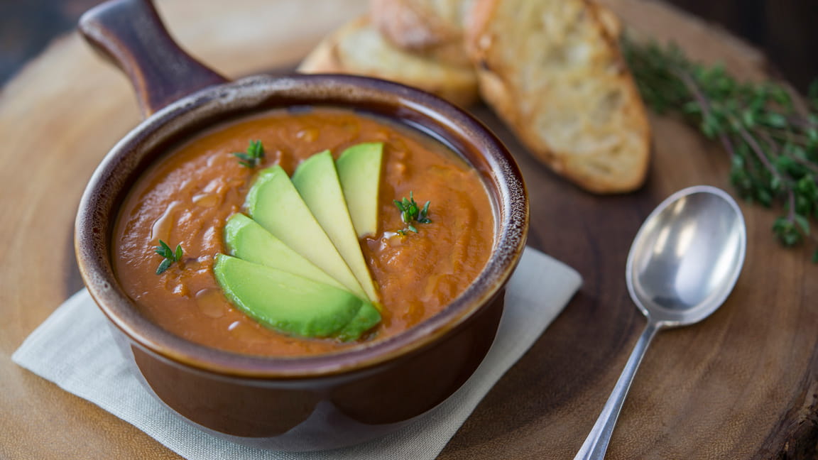 Creamy Avocado Tomato Soup