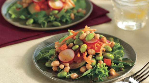 Edamame Salad with Orange Balsamic Dressing