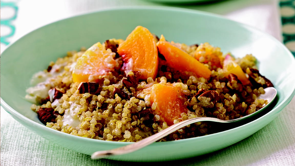 Cinnamon Quinoa with Peaches