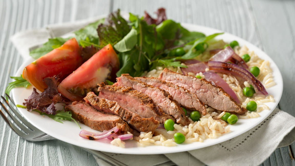 Indian Beef Flank Steak and Rice | American Stroke Association