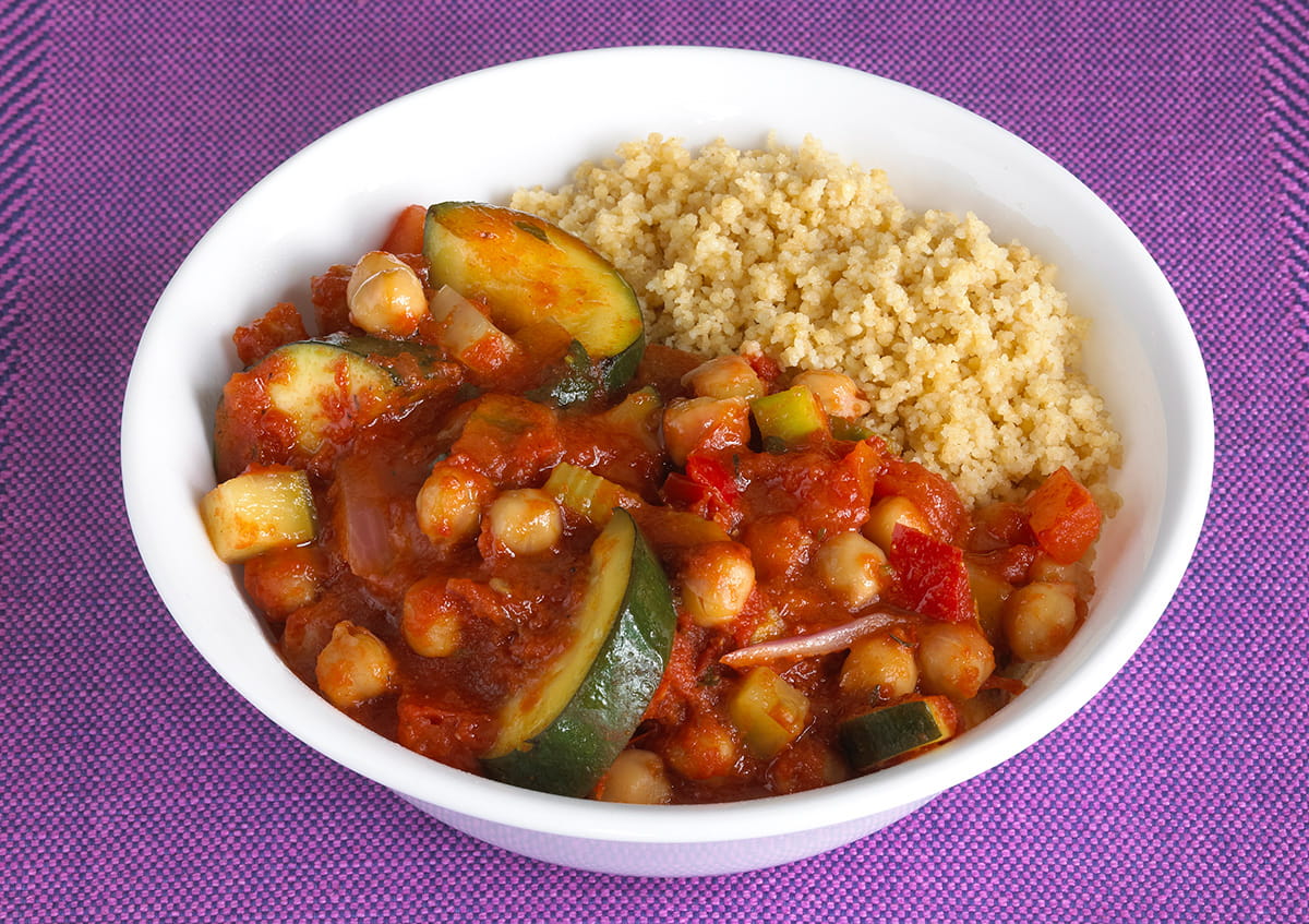 Sautéed Zucchini, Tomato and Chickpea Ragout