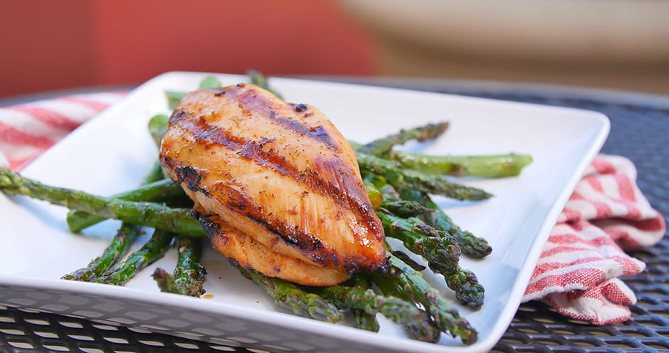Grilled Tequila Lime Chicken with Grilled Asparagus