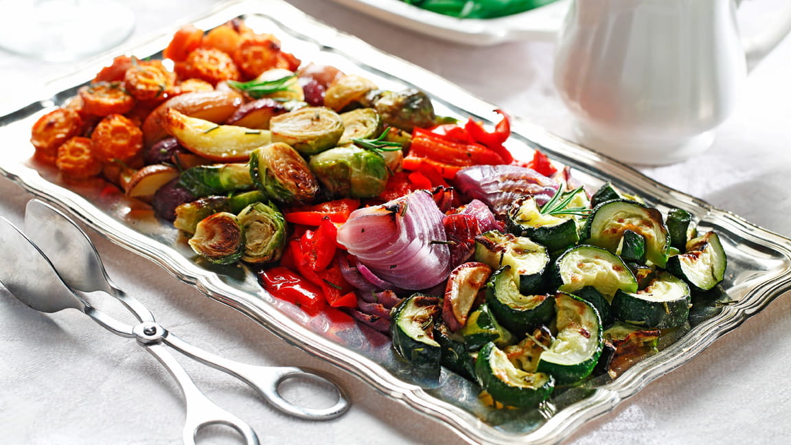 Roasted Winter Veggies and Tri-Colored Potatoes