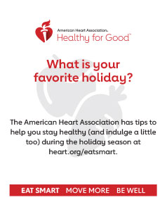 What is your favorite holiday? The American Heart Association has tips to help you stay healthy (and indulge a little too) during the holiday season at heart.org/EatSmart