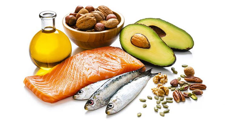 A grouping of foods with high content of healthy fats.