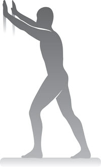 Illustration of Man Stretching Calf Muscle