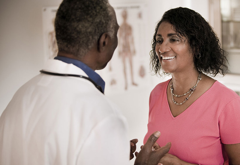 Woman talking to doctor Woman talking to doctor