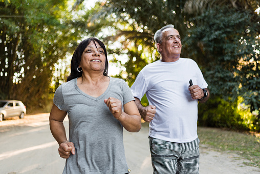 couple on a walk in the street