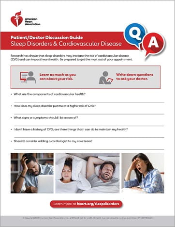Sleep disorders discussion guide