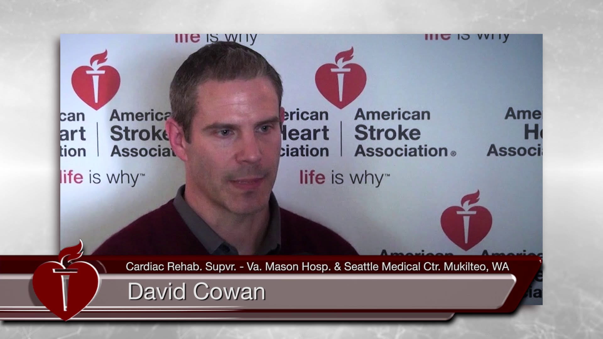 Cardiac Rehab supervisor David video screenshot