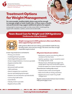 Treatment Options for Weight Management fact sheet