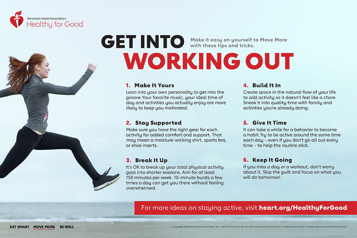 Get into working out infographic