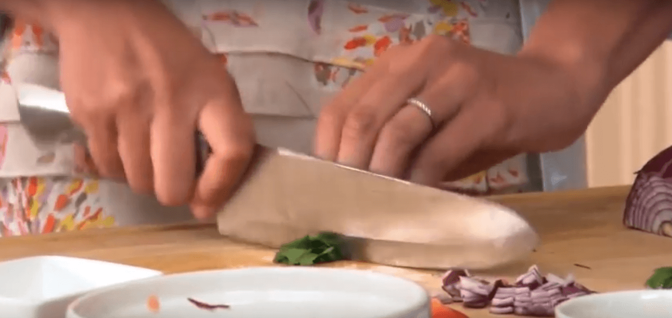 Chopping Cilantro