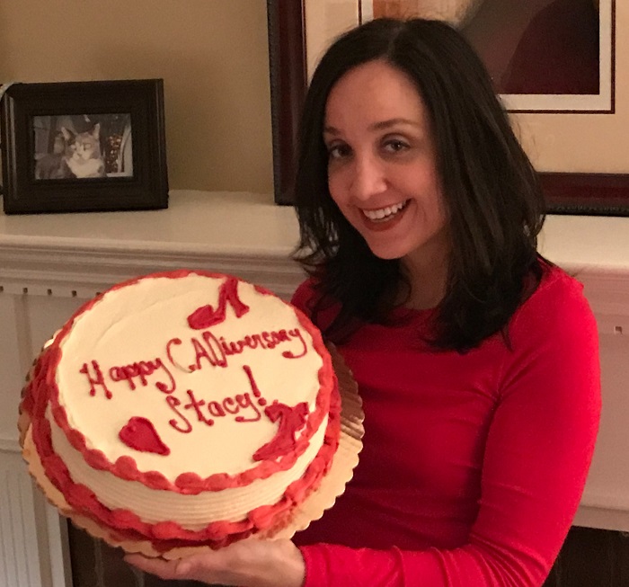 Stacy Quinn celebrates the third anniversary of surviving coronary artery dissection in Dec. 2017