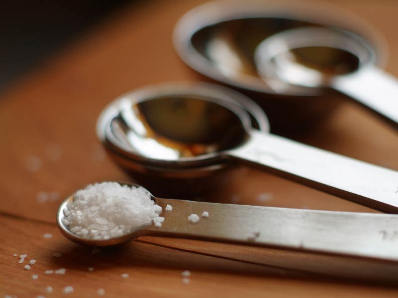 Measuring spoon with salt