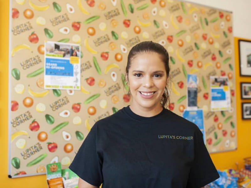 Luz Arango co-owns Lupita's Corner Market, a small Los Angeles market opened by her mother almost 30 years ago. (Photo courtesy of Marina Quiñonez-Reda)