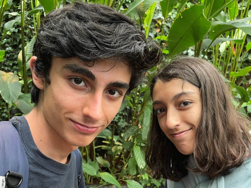 16-year-old researchers and twins Elise (right) and Demir Dilci. (Photo courtesy of Dr. Biykem Bozkurt)