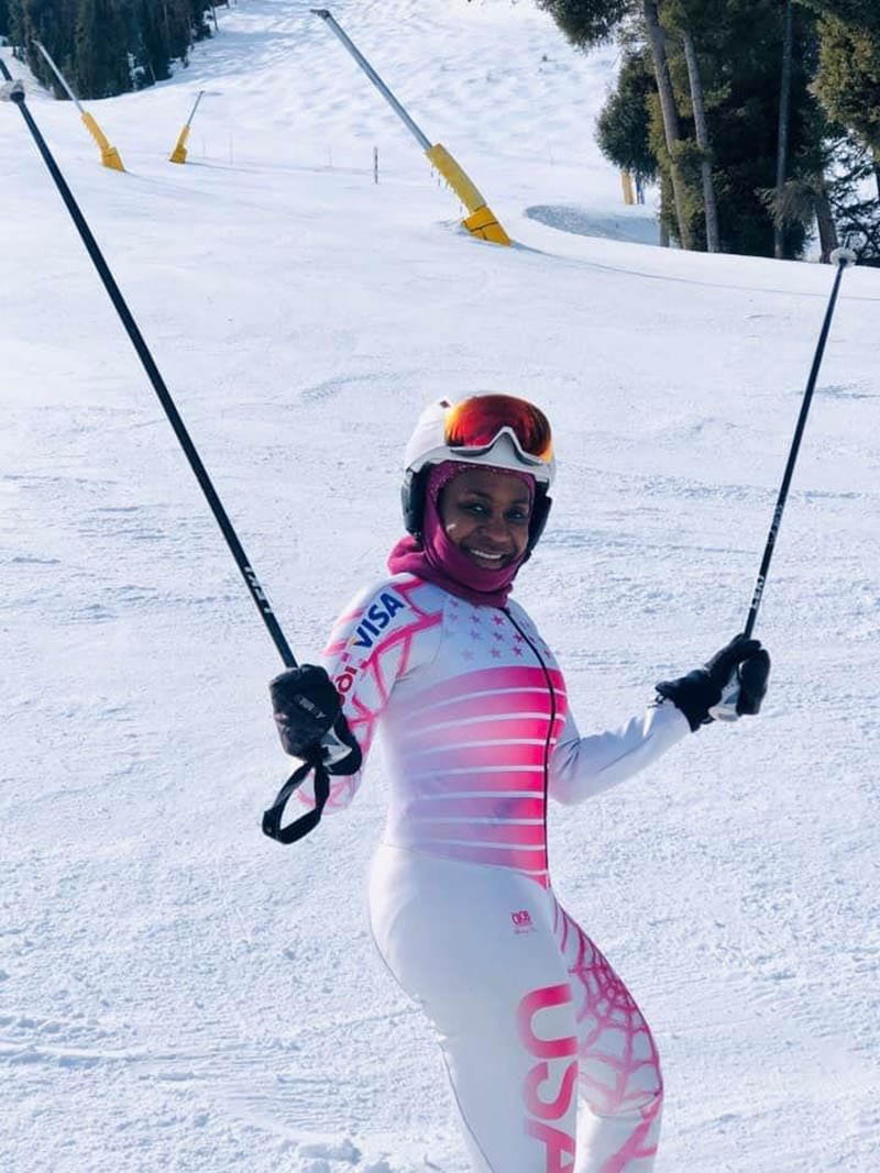 Dr. Ouida Brown at Sun Valley, Idaho, during the 2020 National Brotherhood of Skiers Summit. (Photo courtesy Dr. Ouida Brown)