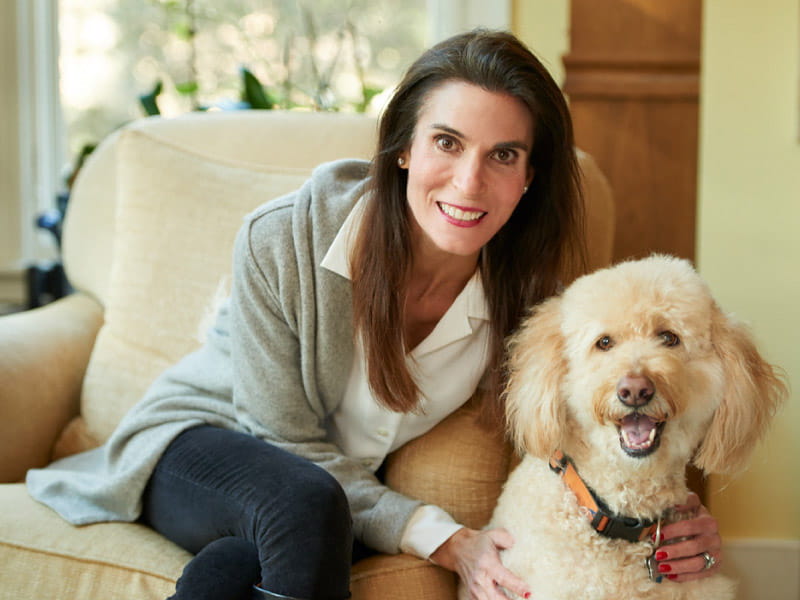 Dr. Beth Frates with her dog Reesee in 2018. Self-care has 