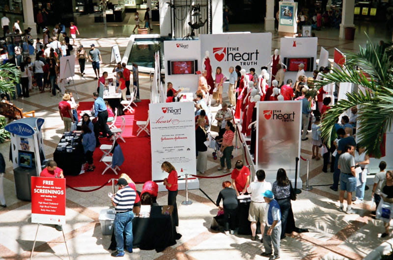 The Heart Truth Road Show toured five cities in 2004 and provided free risk factor screenings for heart disease and educational materials. (Photo courtesy of The Heart Truth)