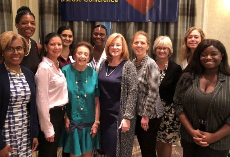 Dr. Nanette Wenger (front row, second from left) with attendees of the Women in Cardiology annual teaching course. (Photo courtesy of Dr. Nanette Wenger)