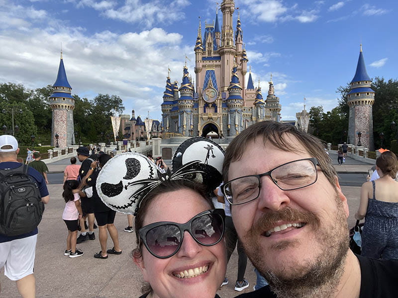 Morgan House (left) and her husband, Ken, at Disney World in November 2021. (Photo courtesy of the House family)
