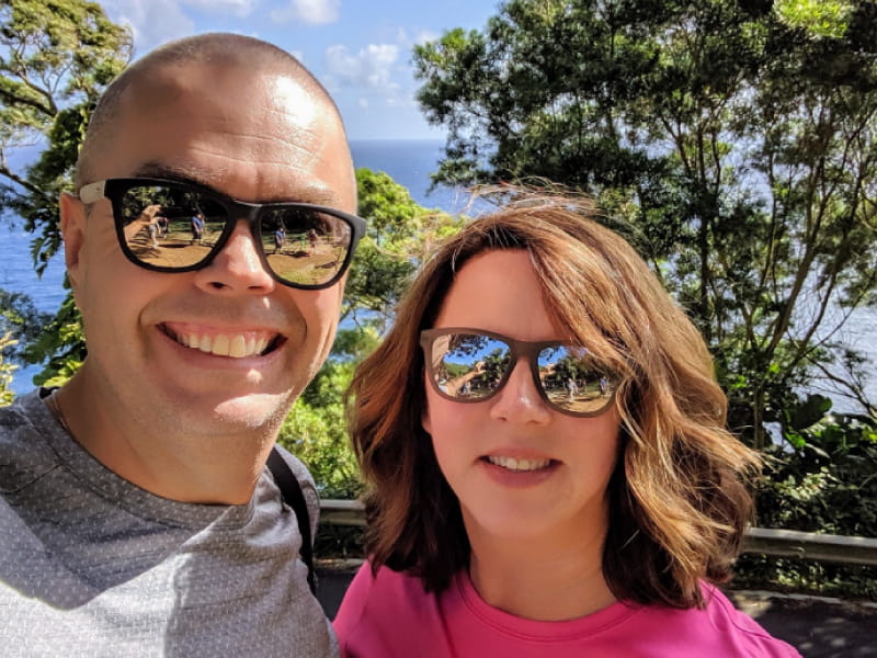 Andy Beal (left) and his wife, Sheila, in Maui. (Photo courtesy of Andy Beal)