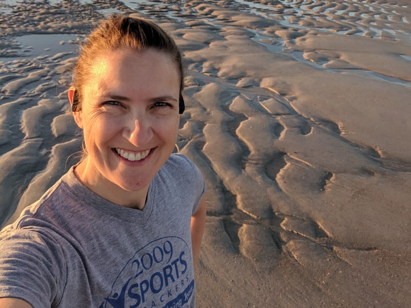 Stroke survivor Sherry Pinkstaff enjoys morning runs on Atlantic Beach. (Photo courtesy of Sherry Pinkstaff)