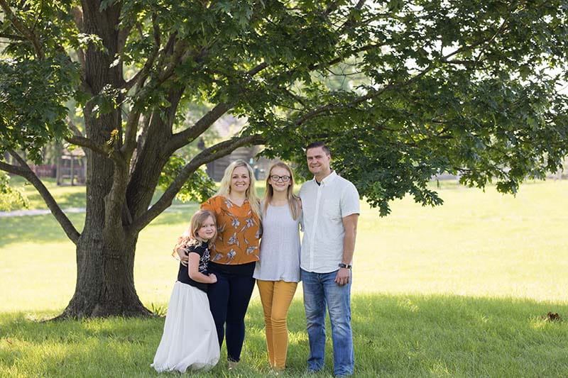 Ashley Breaux with her family, from left: Charlotte, Ashley, Claire and Brandon. (Photo courtesy of Ashley Breaux)