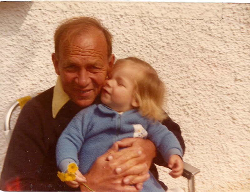 Katrien Limón at age 2 with her father, Cornelius Greenway. (Photo courtesy of Katrien Limón)