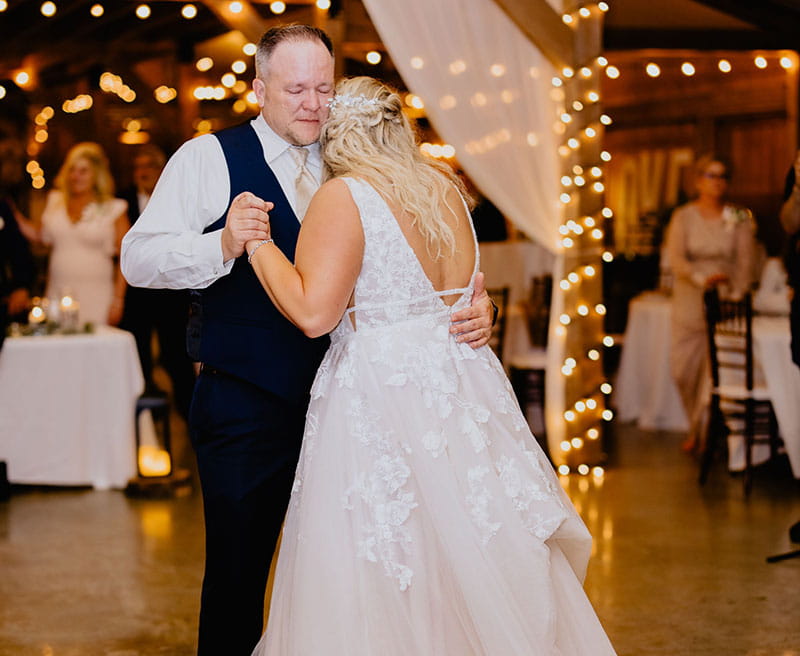 Justin Ballard dancing with his daughter, Kelsey, at her wedding. (Photo courtesy of Justin Ballard)