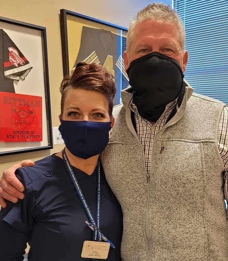 Dr. Mike Knapic (right) with his medical assistant, Kathy Rakovec. (Photo courtesy of Dr. Mike Knapic)