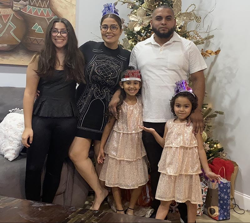The Gutierrez family, from left: Destiny, Noelia, Aszeneth, Chris and Chenoah. (Photo courtesy of Noelia Gutierrez)