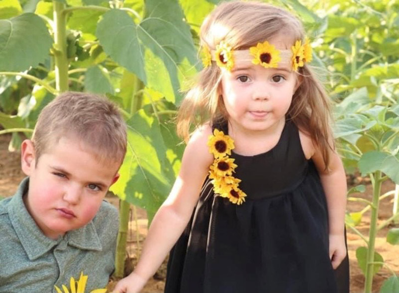 Bennett Sayles (left) with his sister, Adeline. (Photo courtesy of Hannah Lewis)