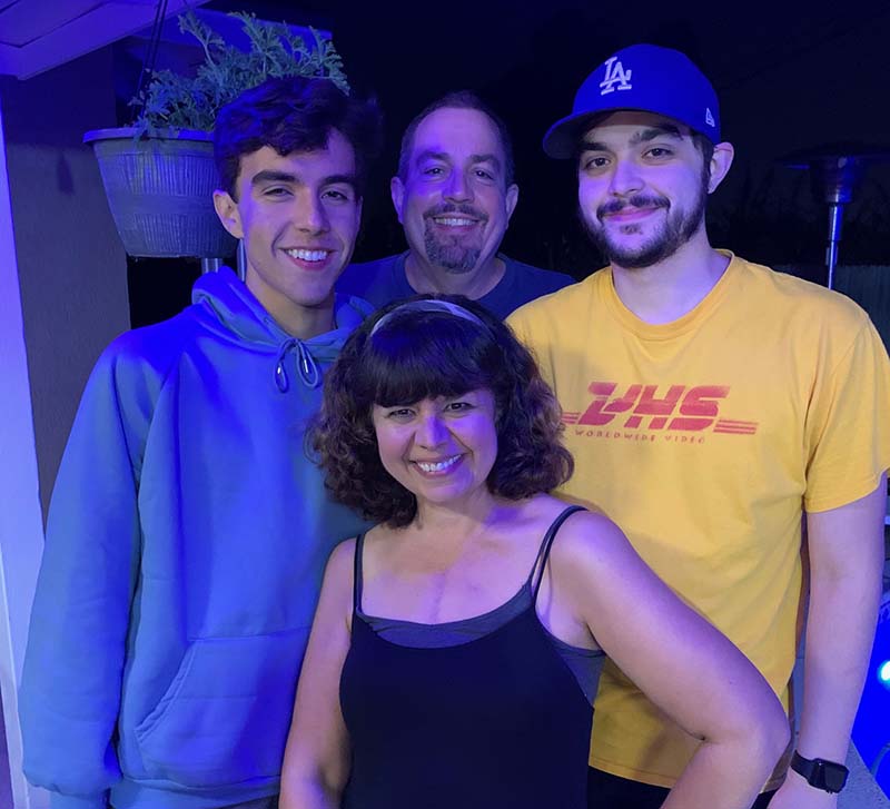 The Philippon family, clockwise from left: Son Andrew, husband Gregory, son James and Maria. (Photo courtesy of Maria Philippon)