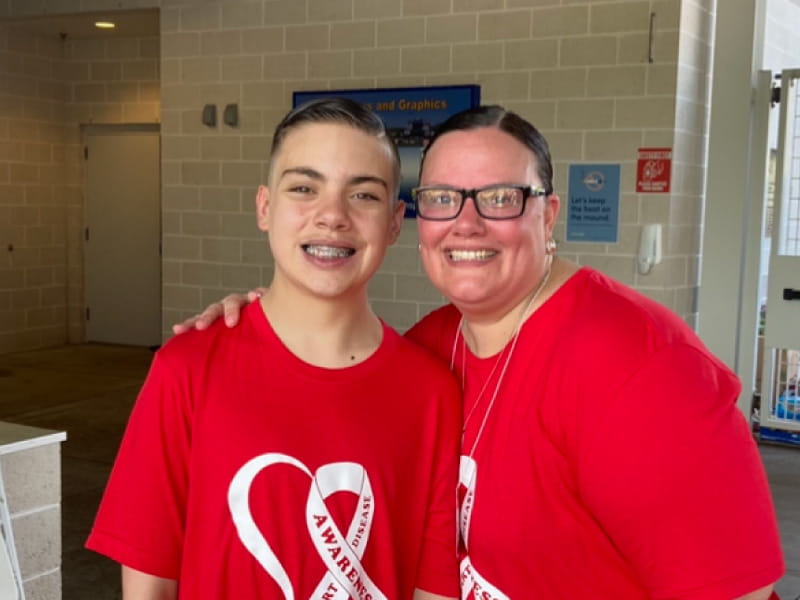 Congenital heart defect survivor Anthony Lydon (left) with his mom, Tanya. (Photo courtesy of Tanya Lydon)