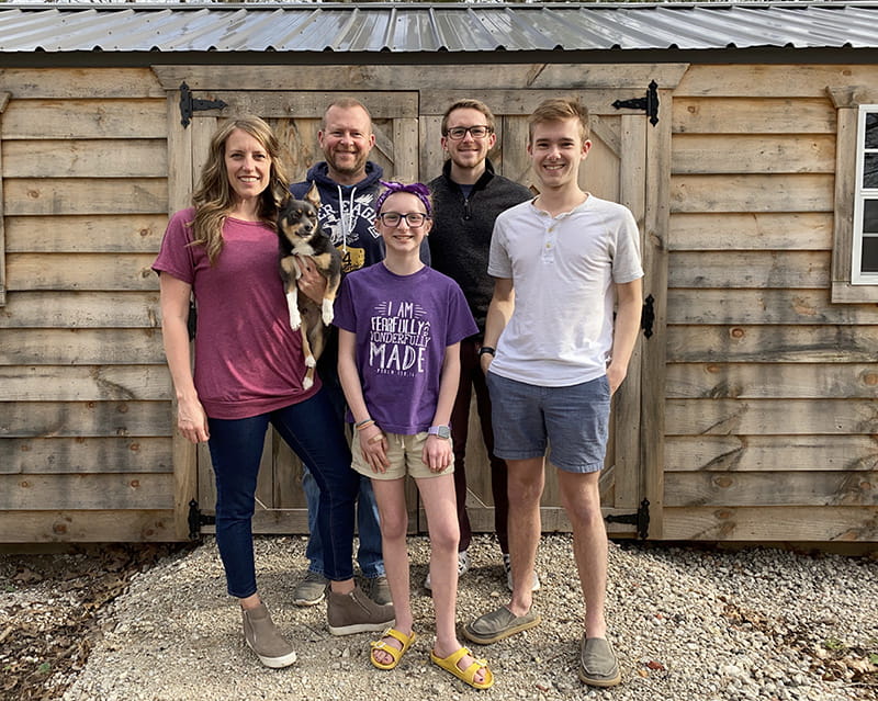 Abrielle Tallquist with her family. From left: Mom Jennifer, dad Patrick and brothers Caleb and Andrew. (Photo courtesy of the Tallquist family)