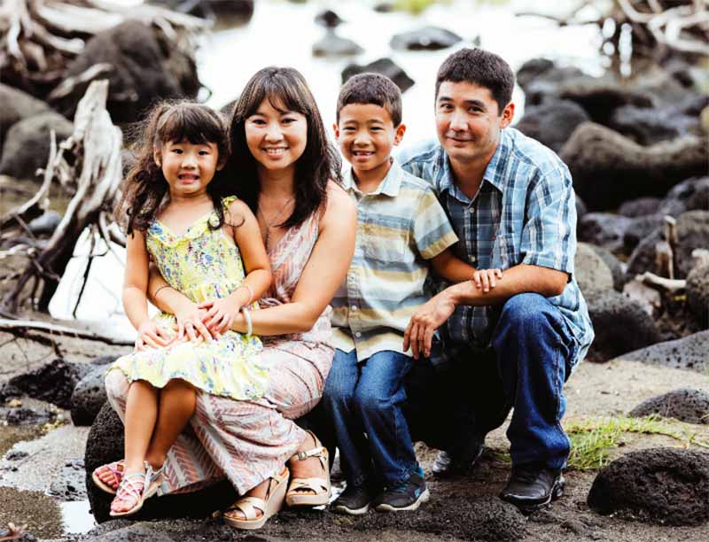 The Tawata family, from left: Saedie, Stephanie, Jase and Gavin Tawata. (Photo by Tricia Marie Photography)