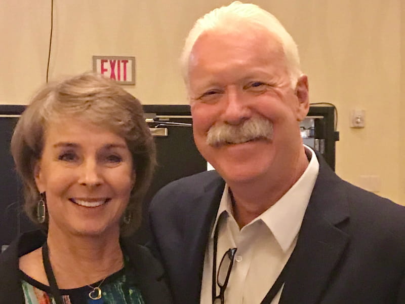 Joe and Edie Farrell at the State of the Future of Resuscitation Conference in Oakland, California