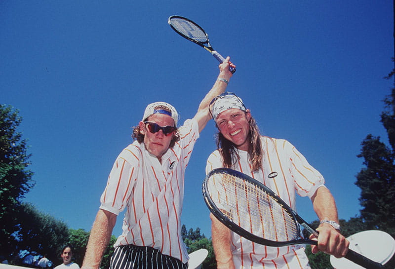 Murphy Jensen (left) and his brother and tennis doubles partner, Luke. (Al Bello/Staff/Getty Images Sport via Getty Images)