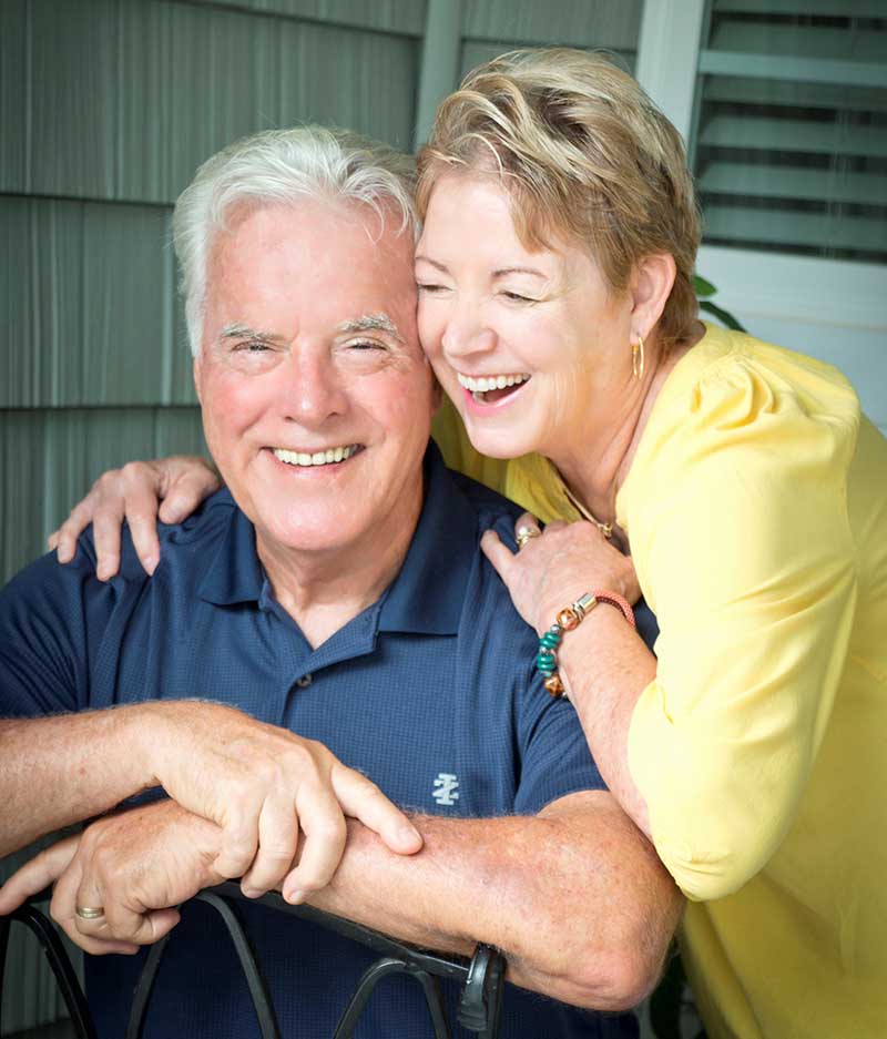 Cathy Brophy (right) with her husband, Tom. (Photo by Deborah Young Photography)
