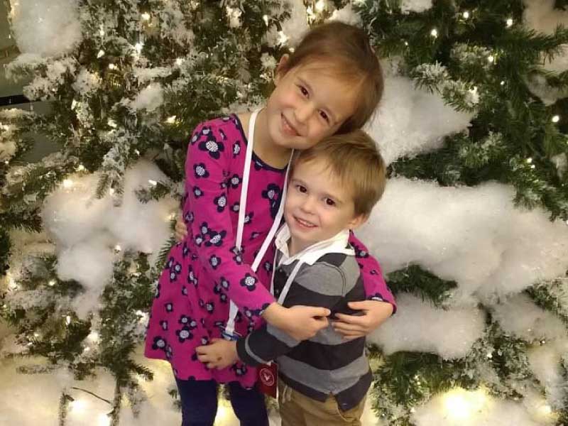 Siblings Abigail and Colby Harris were both born with the same rare heart defect. (Photo courtesy of Stephanie Harris)