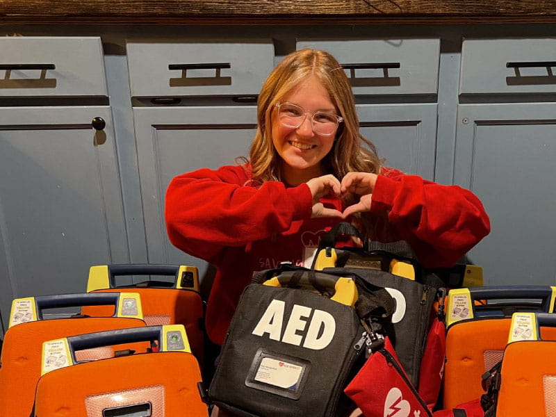 Heart disease survivor Anniston Fairbanks works to get AEDs into local schools. (Photo courtesy of Britain Stokes)