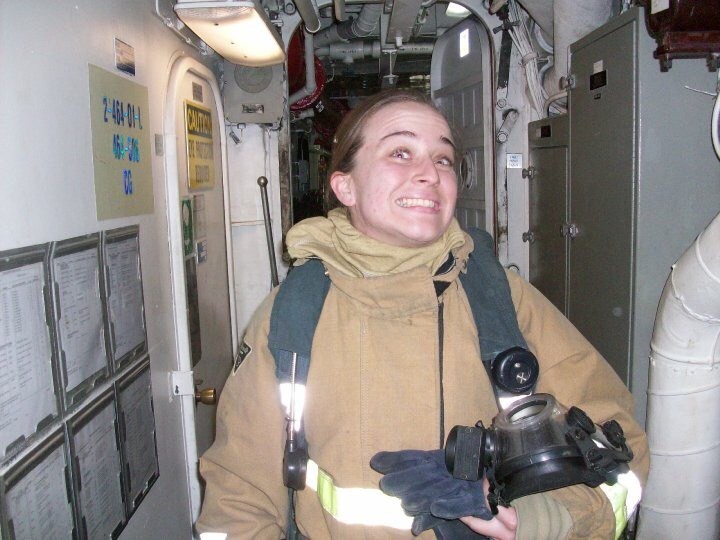 Kelsey Gumm on a Navy ship. (Photo courtesy of Kelsey Gumm)