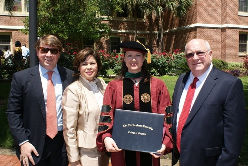 Dr. Francoise Marvel, surrounded by family. (Photo courtesy of Francoise Marvel)