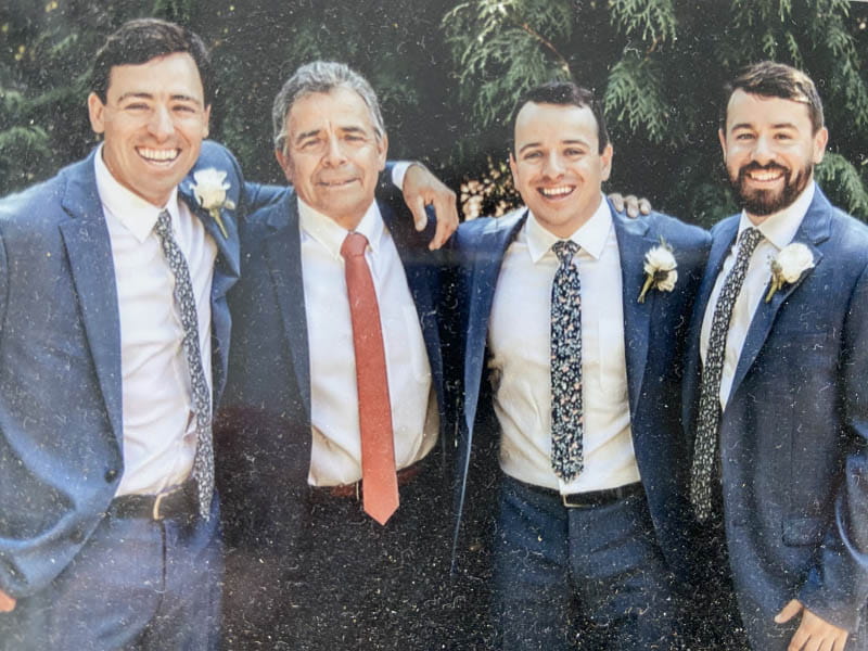 Greg Gonzales with his sons. From left: Andy, Greg, Alex and Austin. (Photo courtesy of Greg Gonzales)