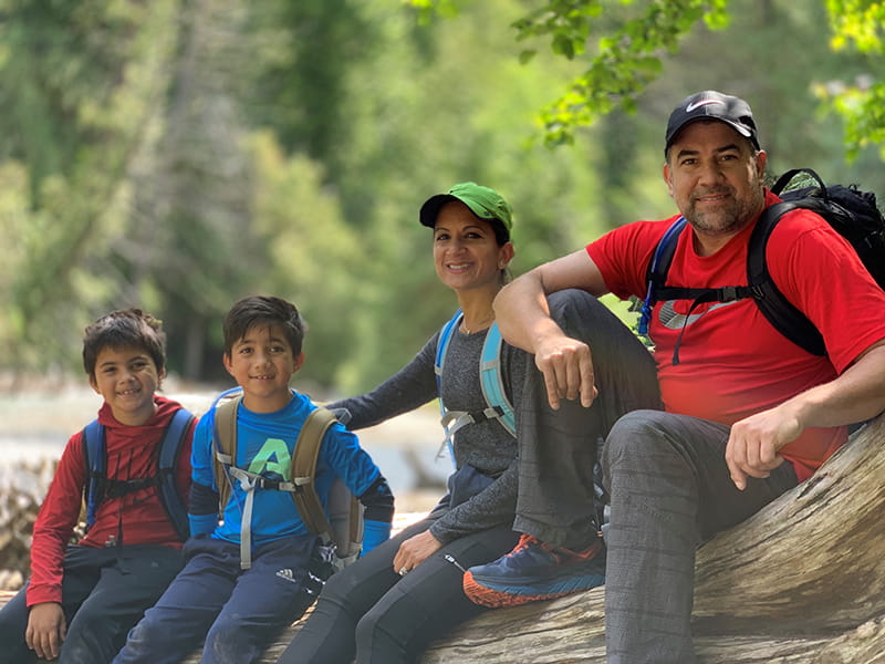 Dr. Svati Shah with her sons and husband on a family outing. (Photo courtesy of Dr. Svati Shah)